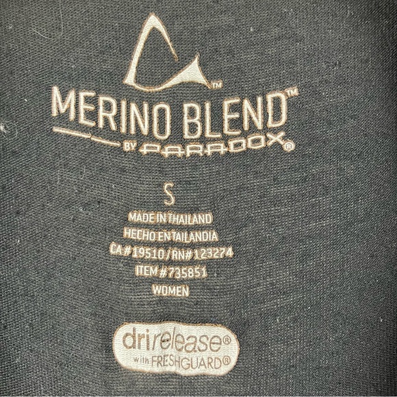Paradox Merino Wool Blend 1/3 Zip Pullover Women's Small Winter Base Layer - Picture 5 of 6